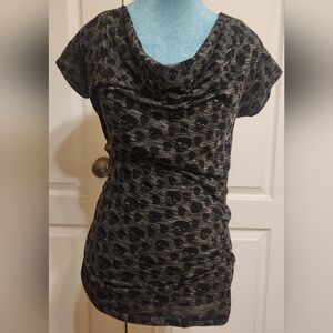 Chelsea & Violet Black and Gray Blouse